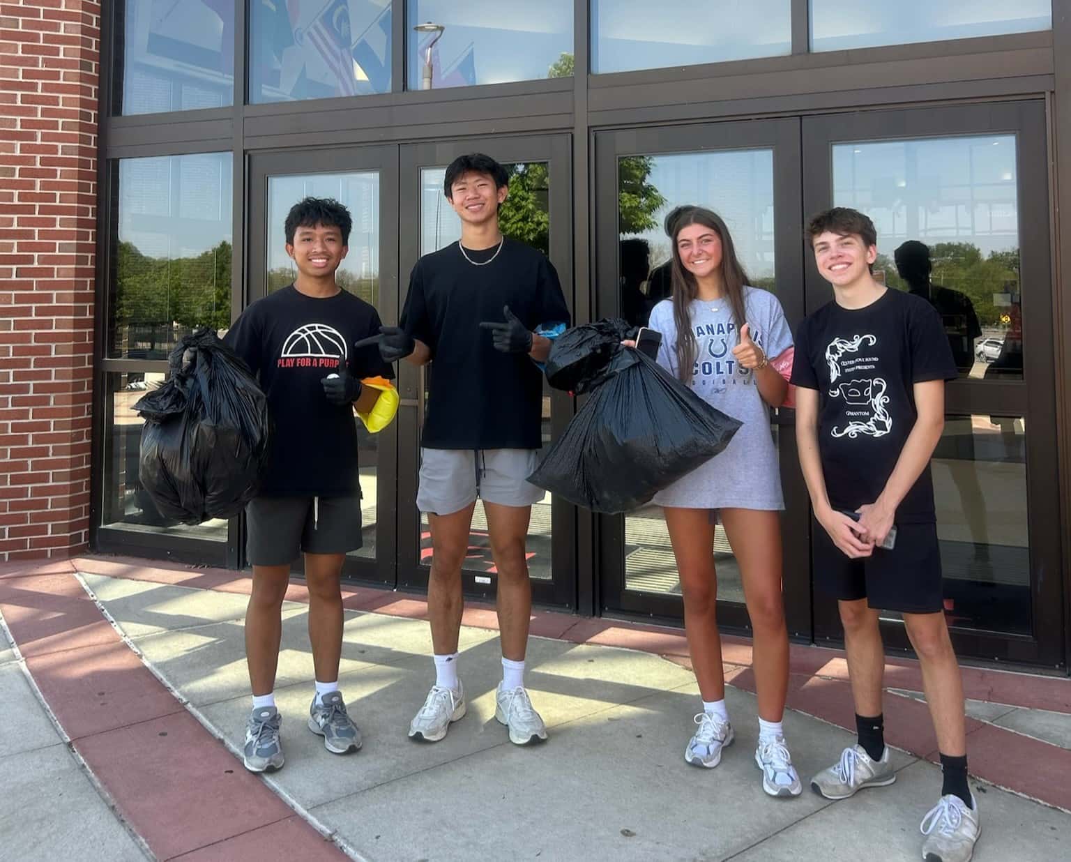 Earth Day Cleaning at Center Grove Campus